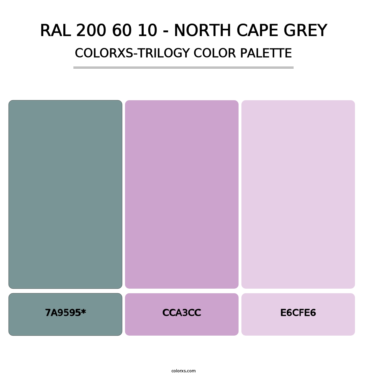RAL 200 60 10 - North Cape Grey - Colorxs Trilogy Palette