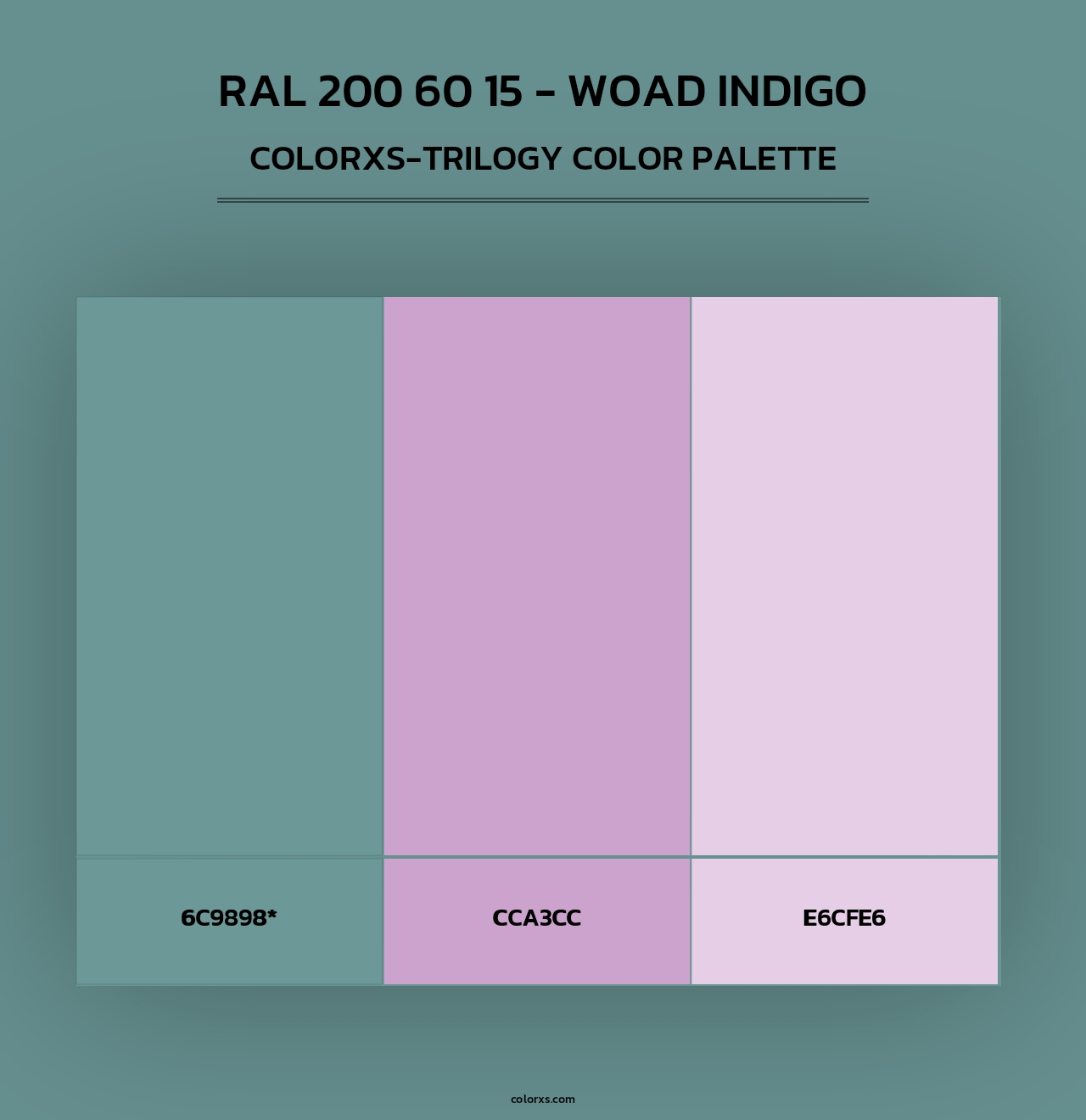 RAL 200 60 15 - Woad Indigo - Colorxs Trilogy Palette