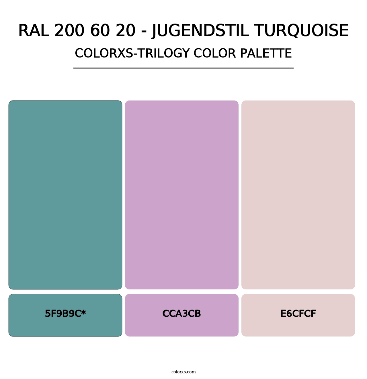 RAL 200 60 20 - Jugendstil Turquoise - Colorxs Trilogy Palette
