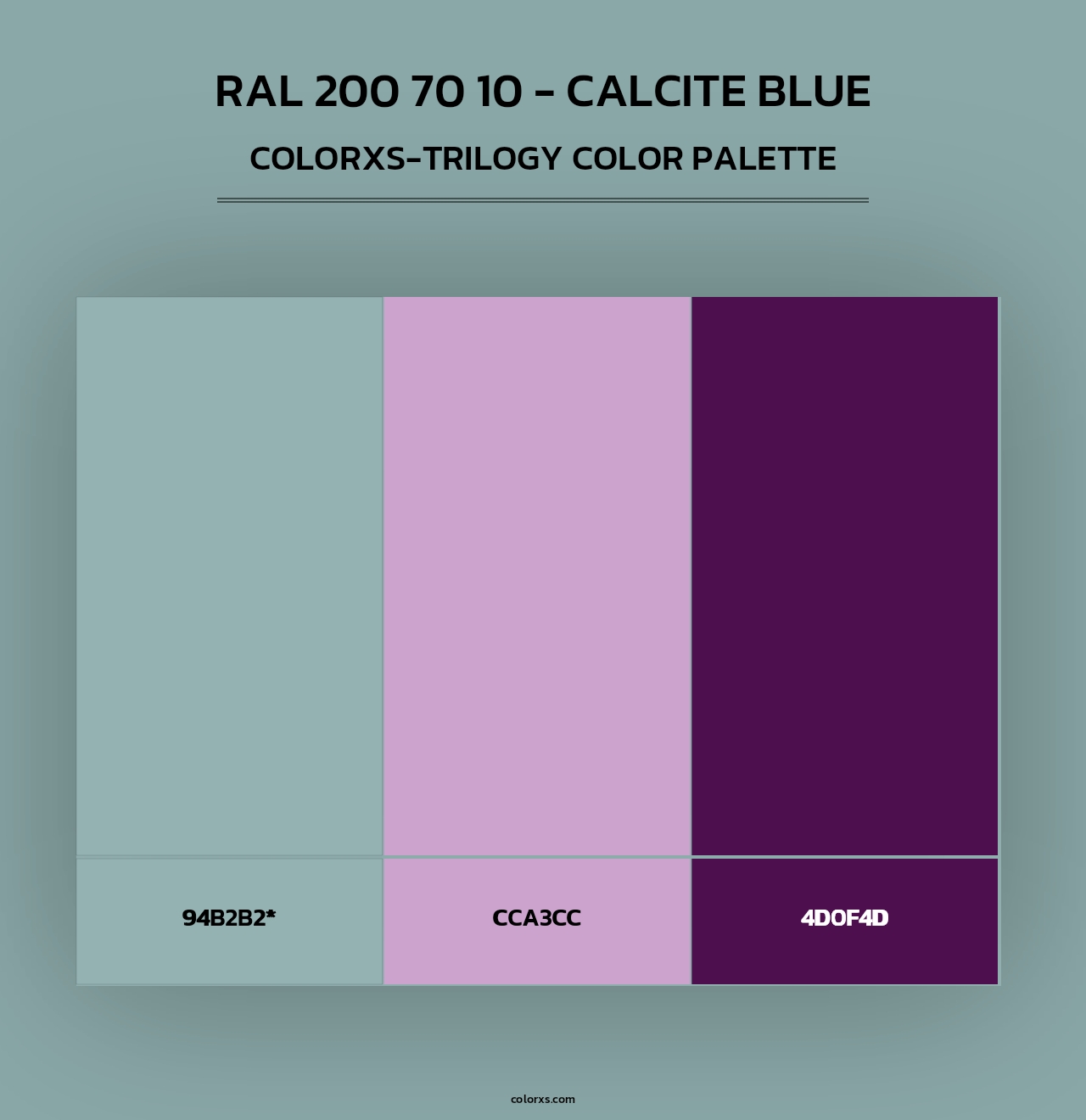 RAL 200 70 10 - Calcite Blue - Colorxs Trilogy Palette