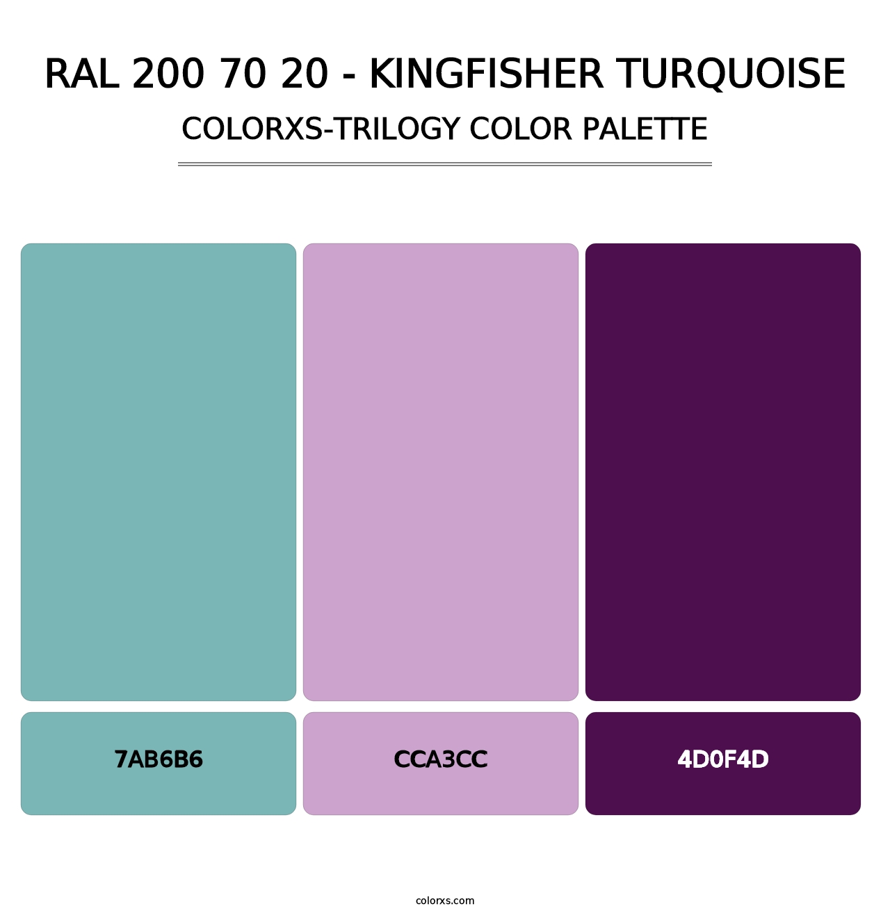 RAL 200 70 20 - Kingfisher Turquoise - Colorxs Trilogy Palette