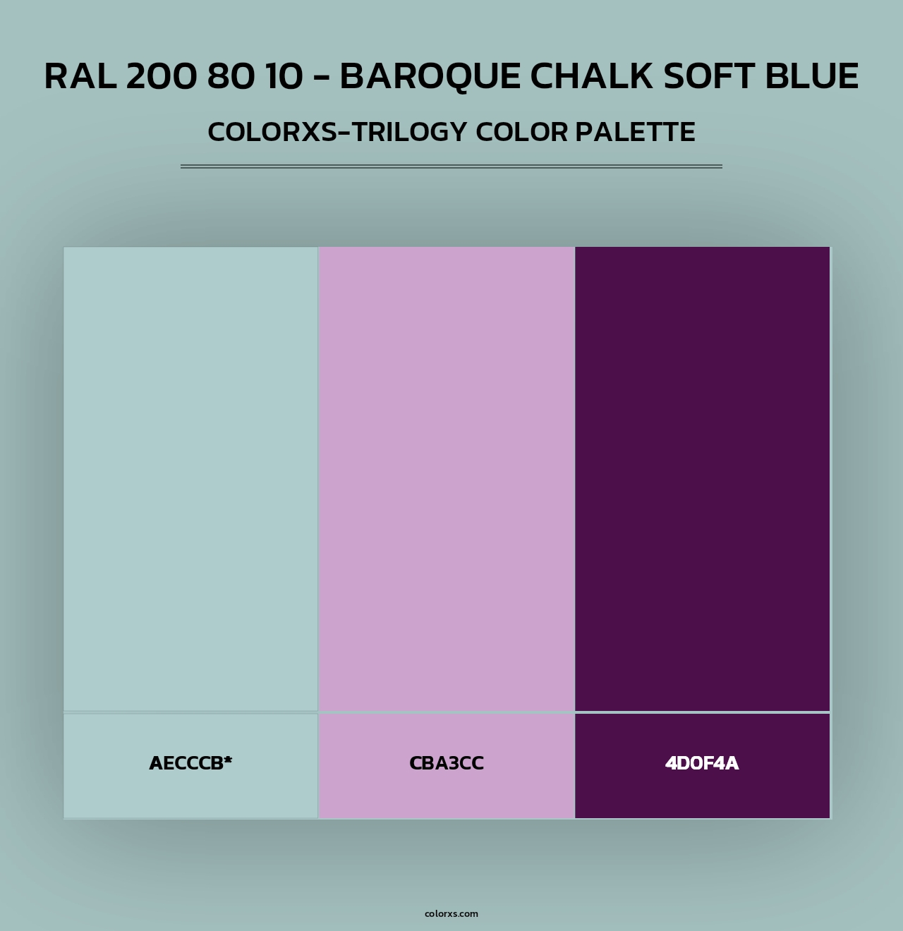 RAL 200 80 10 - Baroque Chalk Soft Blue - Colorxs Trilogy Palette