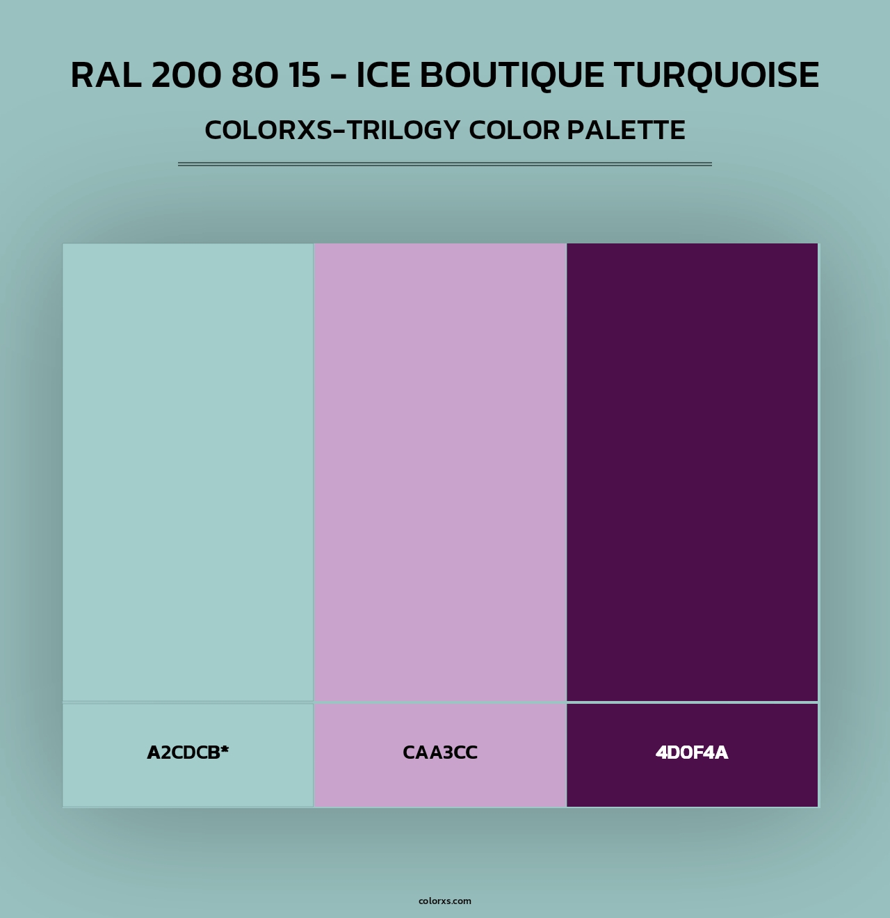 RAL 200 80 15 - Ice Boutique Turquoise - Colorxs Trilogy Palette
