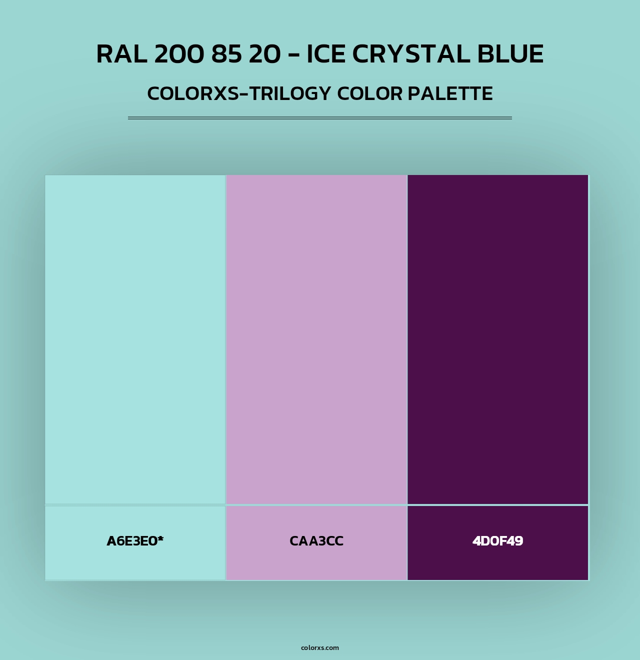 RAL 200 85 20 - Ice Crystal Blue - Colorxs Trilogy Palette