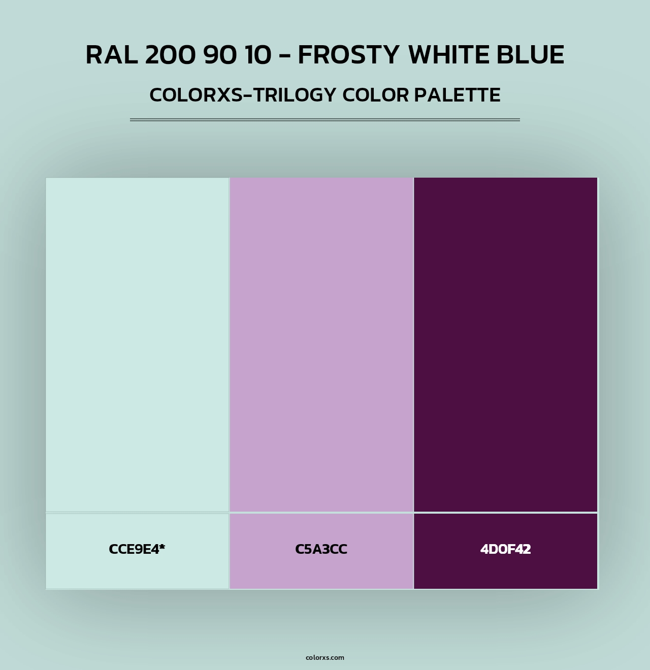 RAL 200 90 10 - Frosty White Blue - Colorxs Trilogy Palette