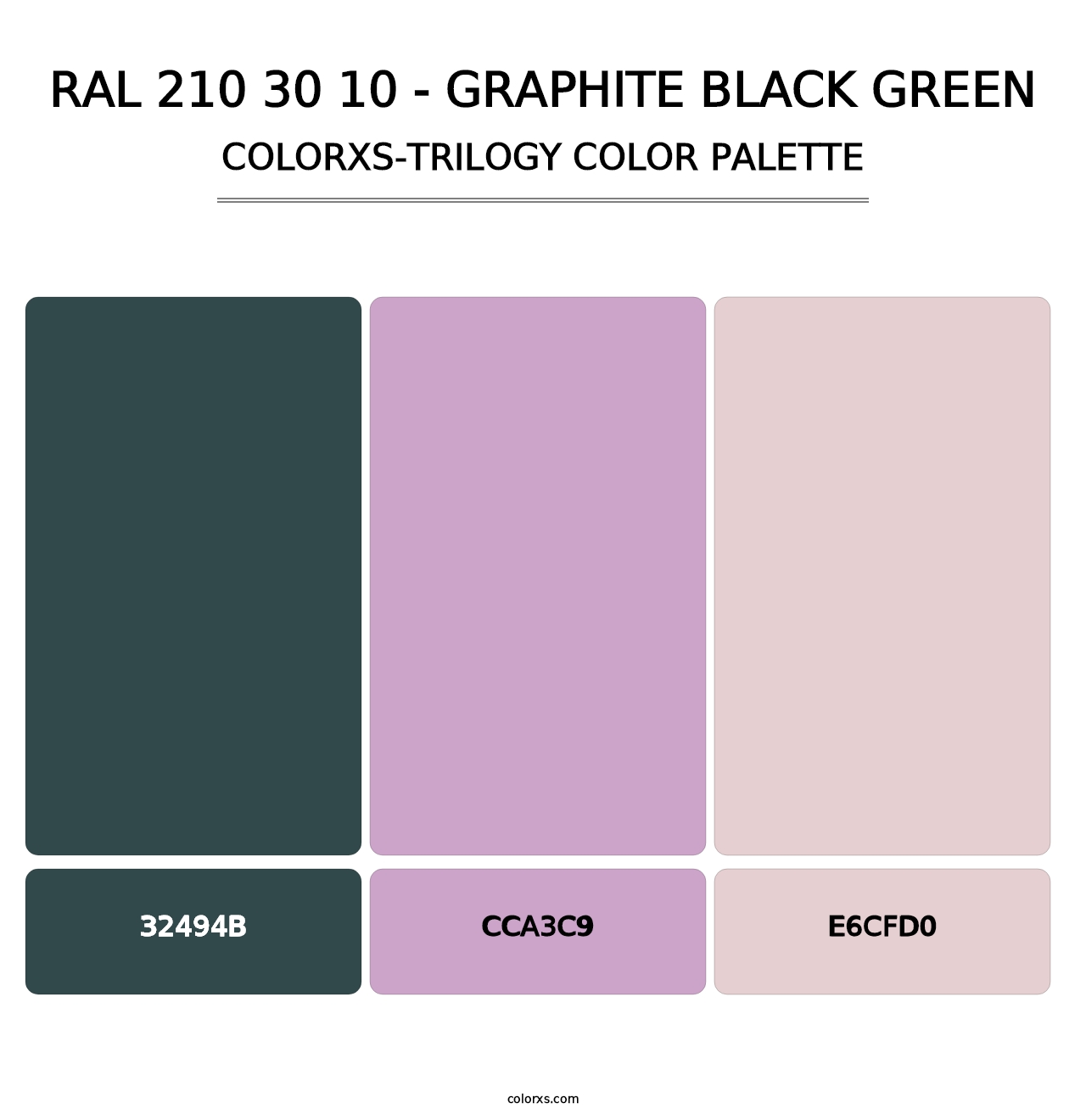 RAL 210 30 10 - Graphite Black Green - Colorxs Trilogy Palette