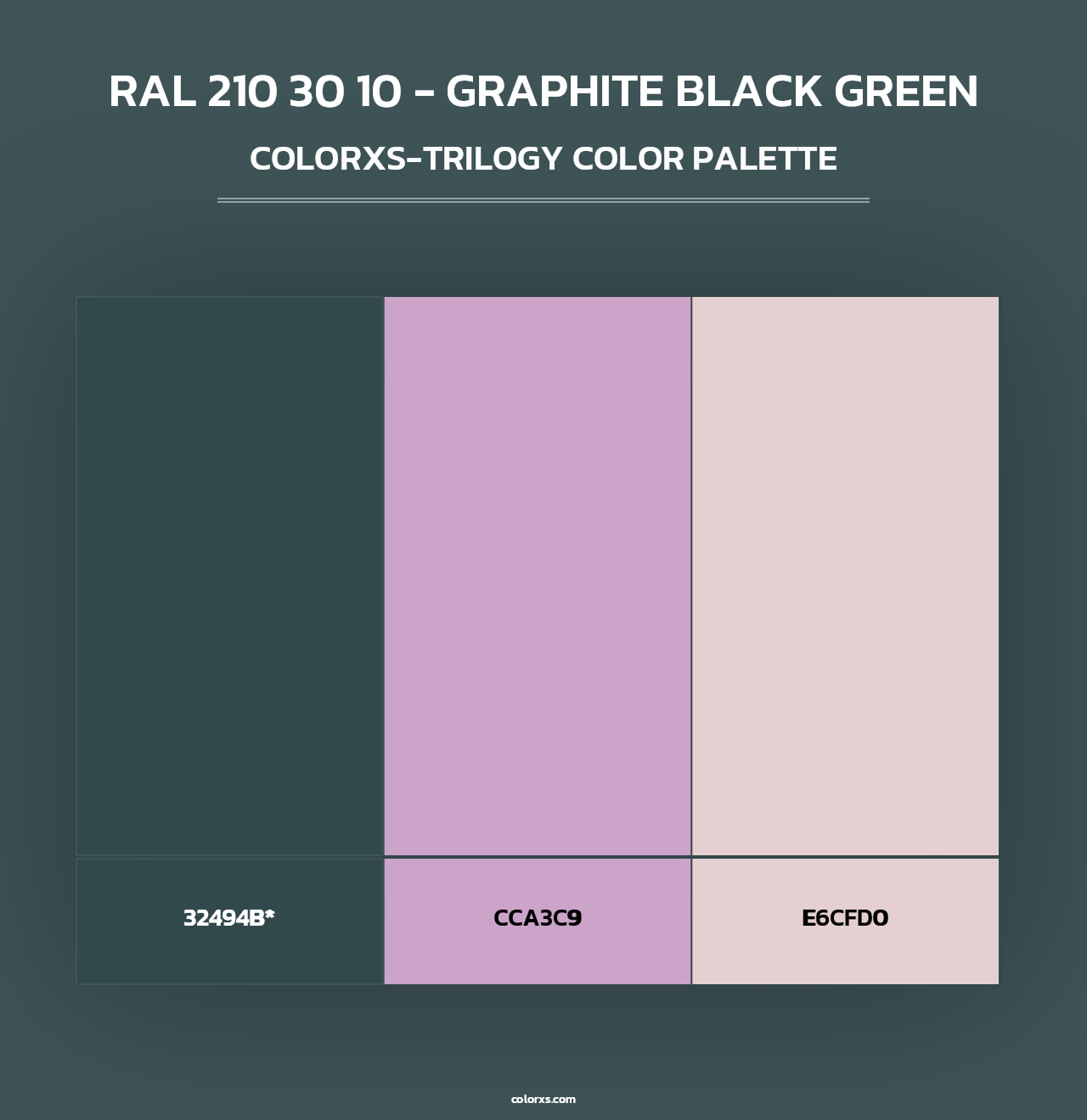 RAL 210 30 10 - Graphite Black Green - Colorxs Trilogy Palette