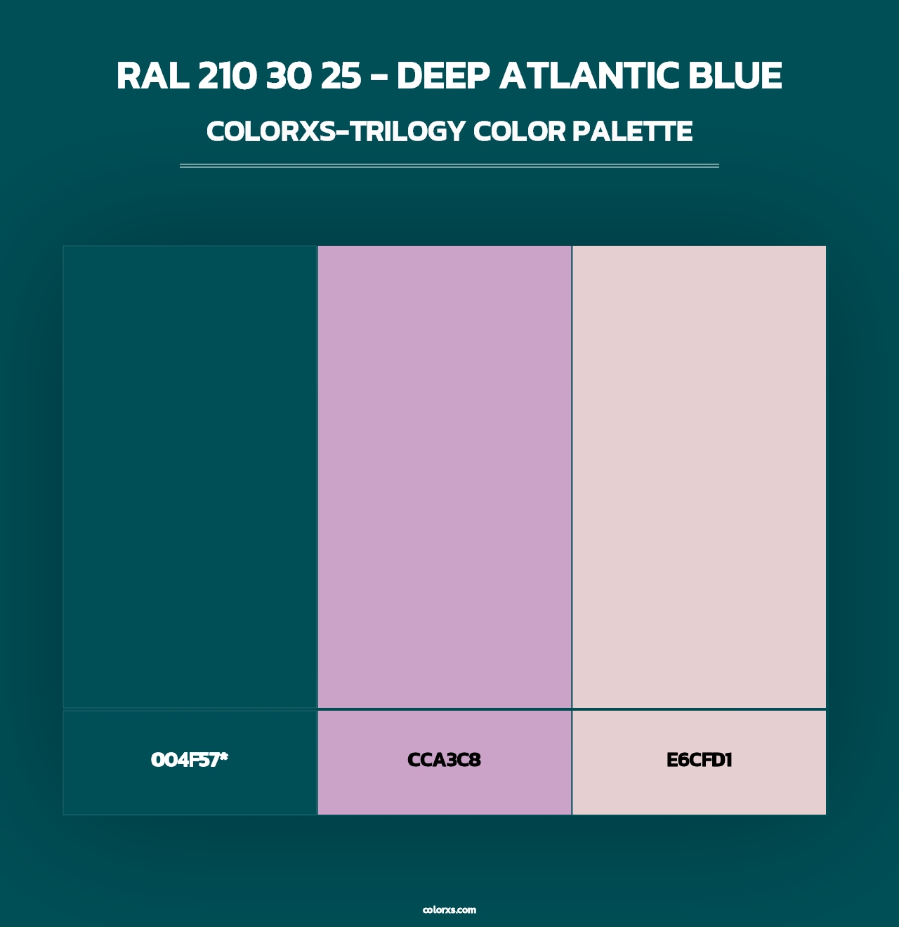 RAL 210 30 25 - Deep Atlantic Blue - Colorxs Trilogy Palette