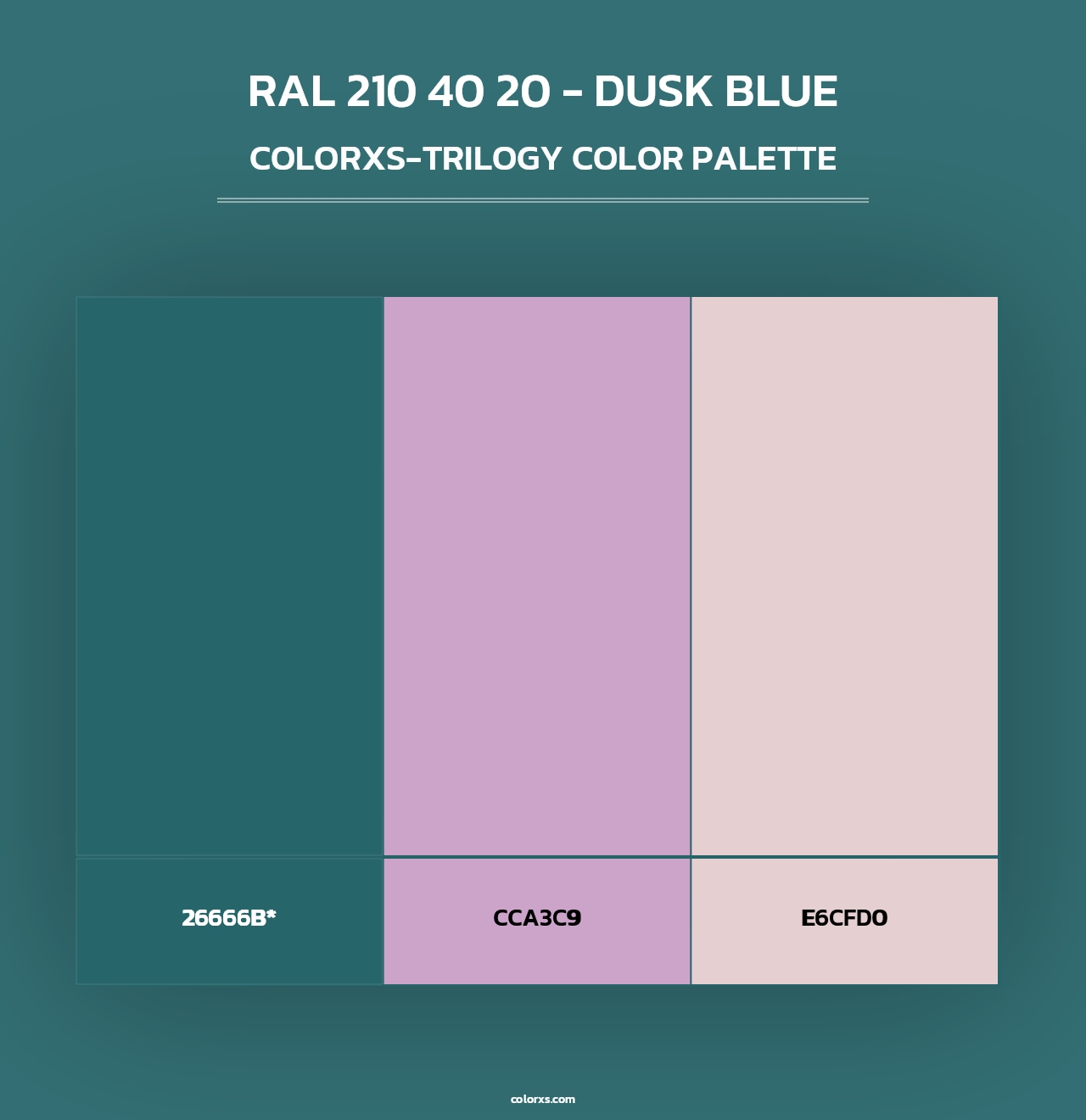 RAL 210 40 20 - Dusk Blue - Colorxs Trilogy Palette