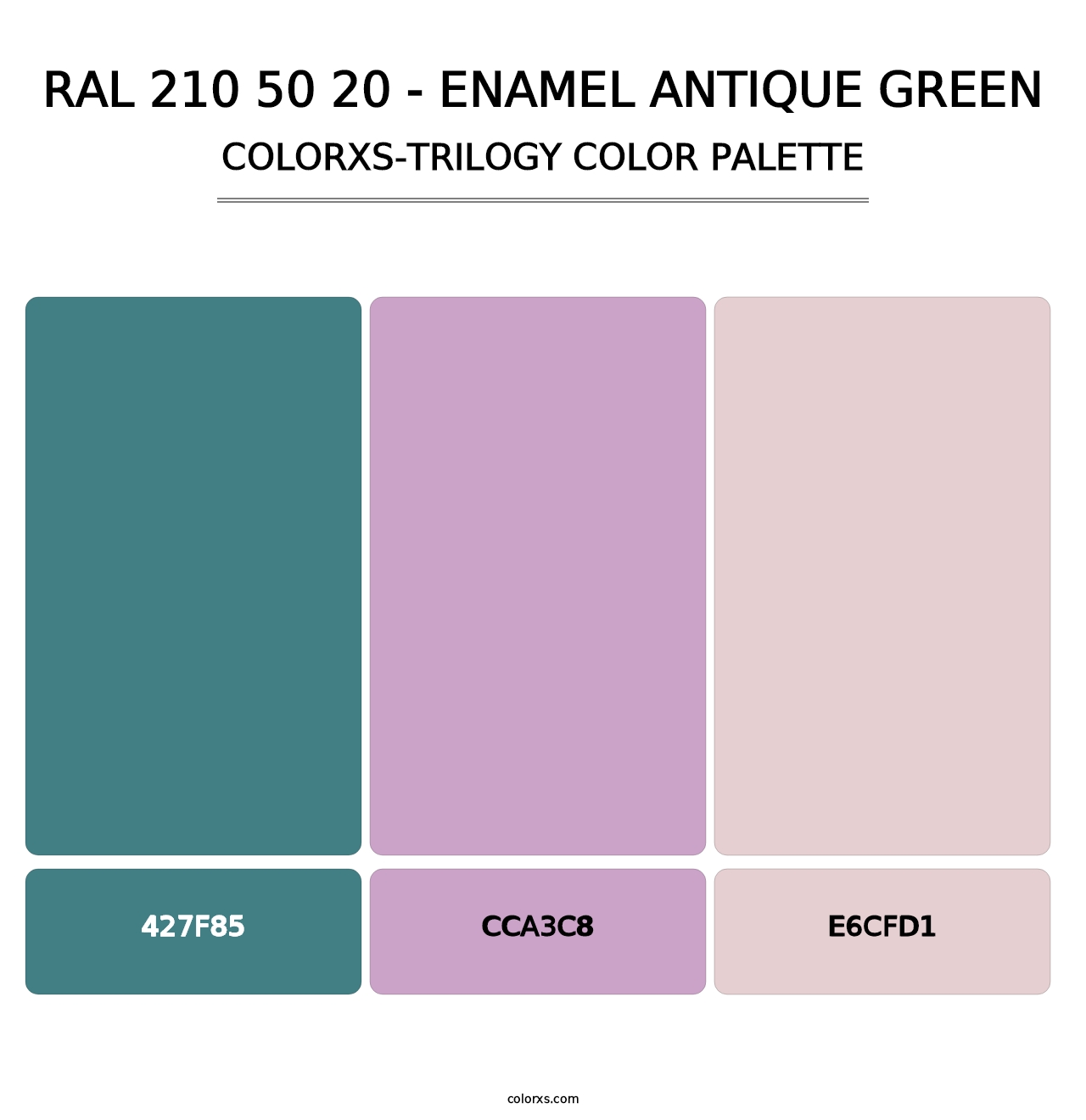 RAL 210 50 20 - Enamel Antique Green - Colorxs Trilogy Palette
