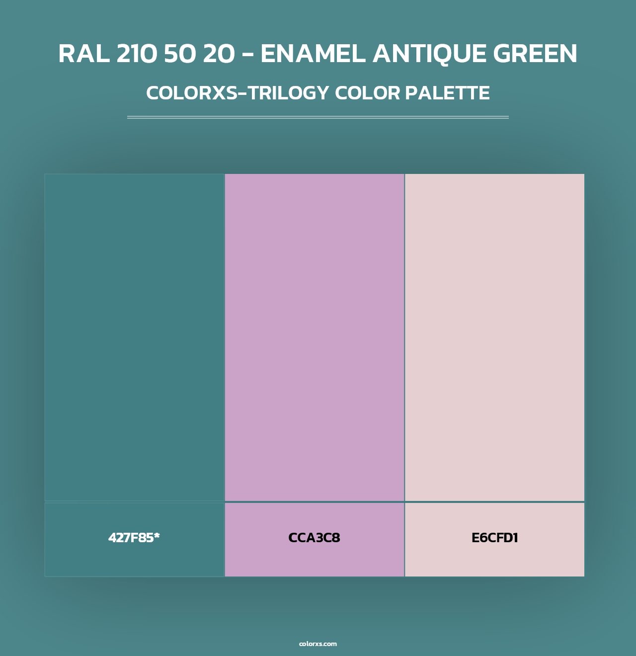 RAL 210 50 20 - Enamel Antique Green - Colorxs Trilogy Palette