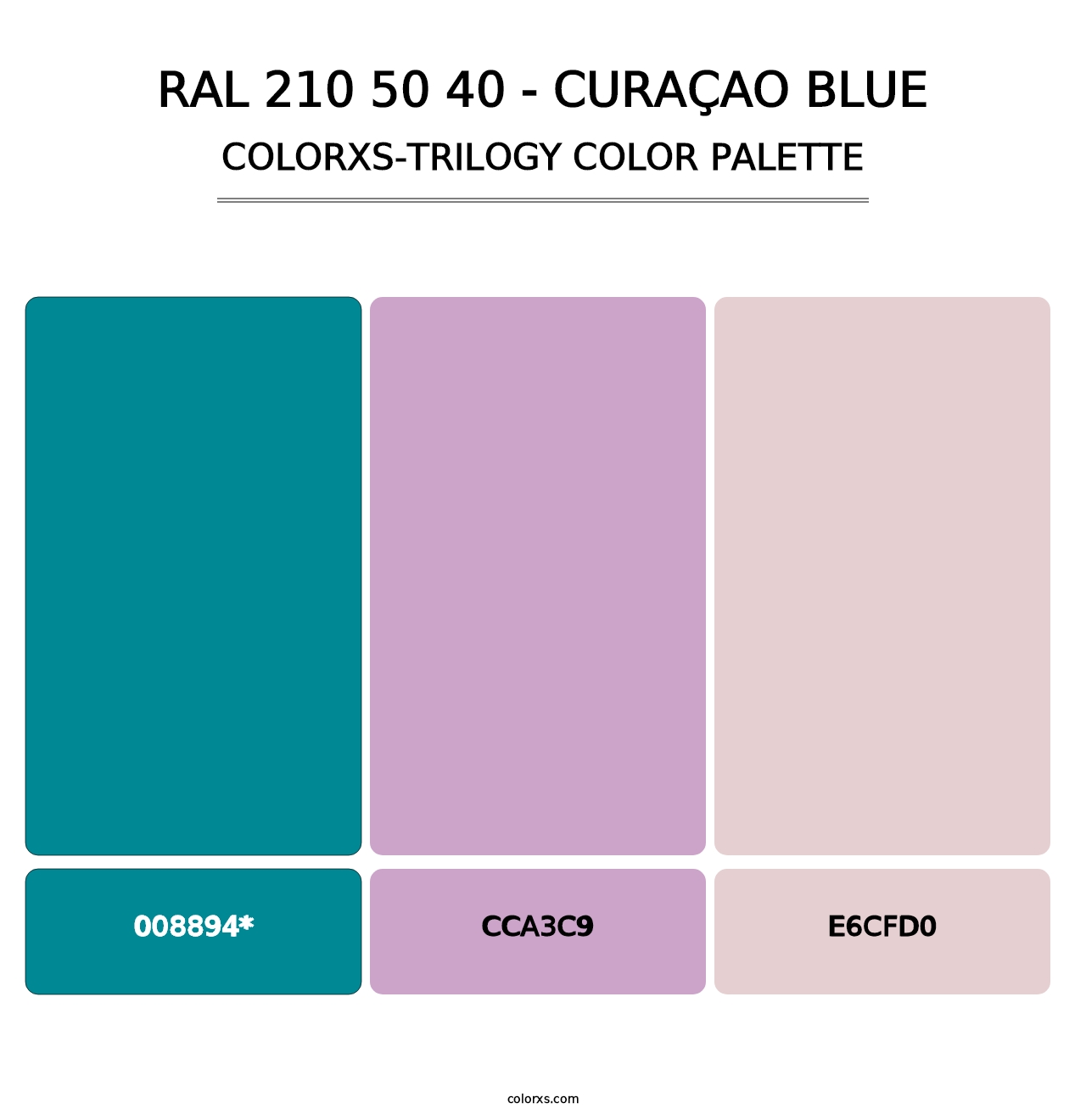 RAL 210 50 40 - Curaçao Blue - Colorxs Trilogy Palette