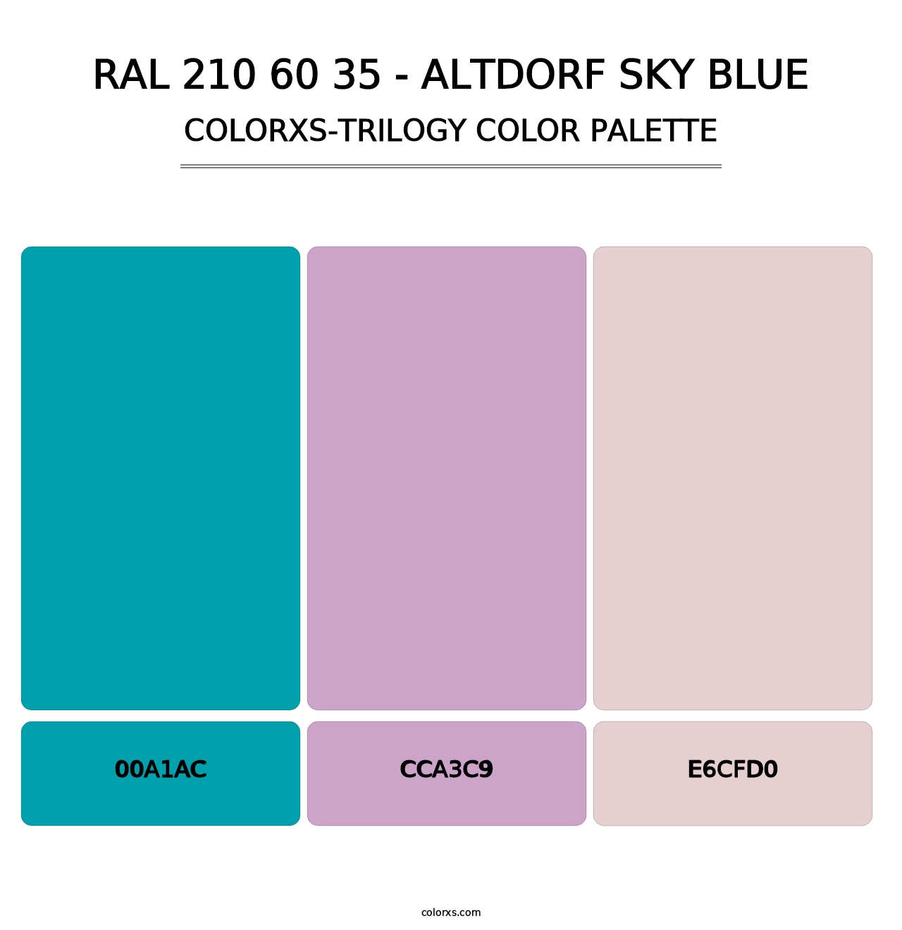 RAL 210 60 35 - Altdorf Sky Blue - Colorxs Trilogy Palette