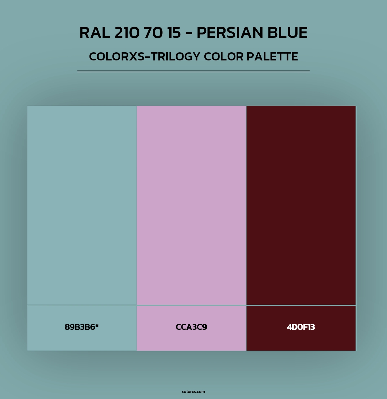 RAL 210 70 15 - Persian Blue - Colorxs Trilogy Palette