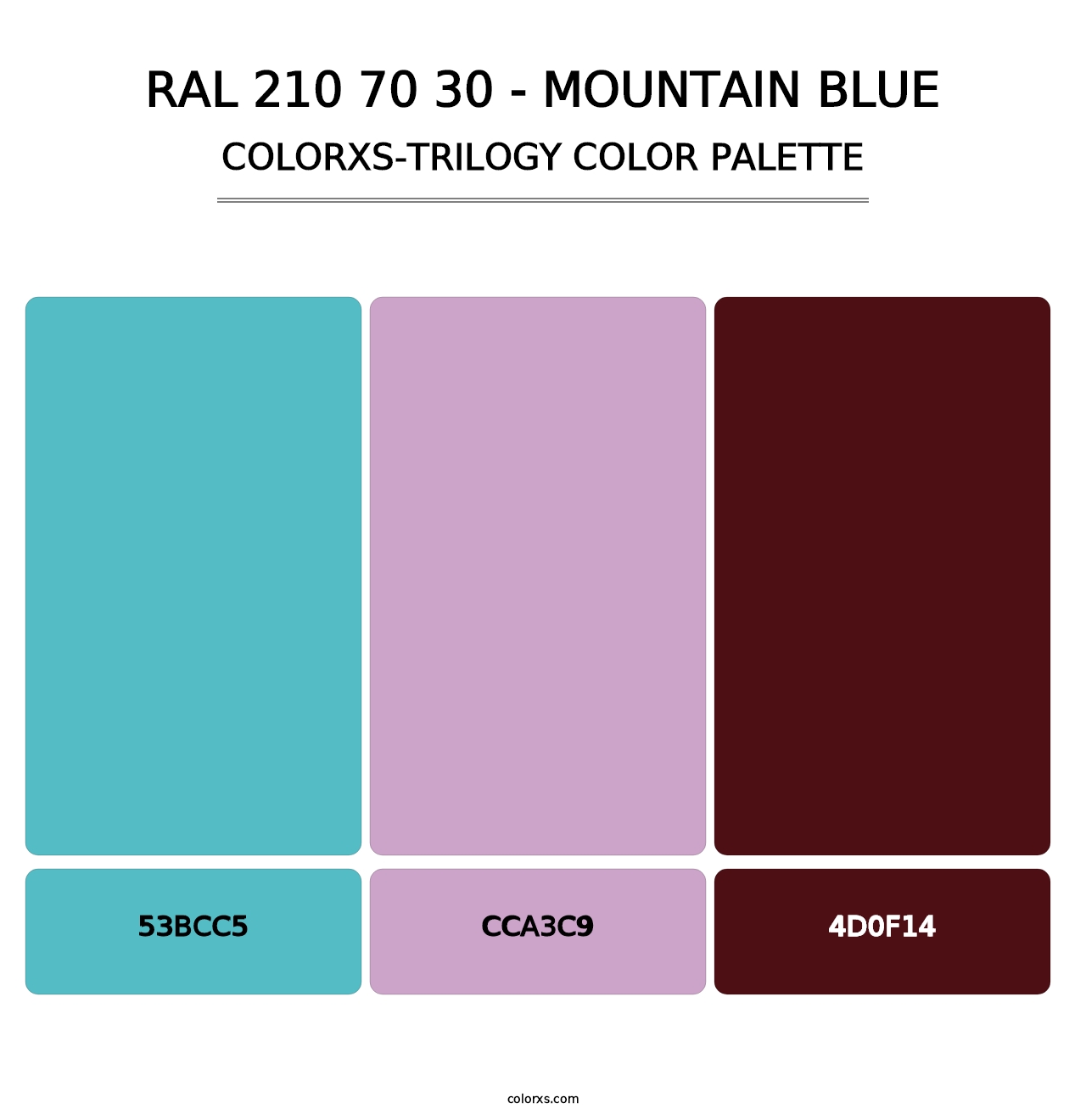 RAL 210 70 30 - Mountain Blue - Colorxs Trilogy Palette