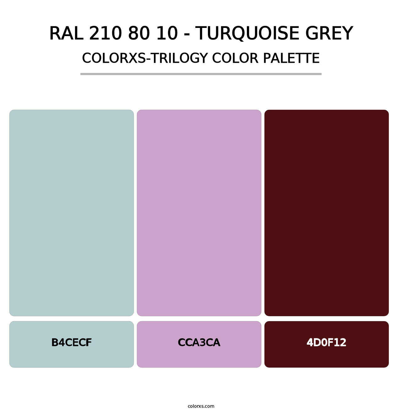 RAL 210 80 10 - Turquoise Grey - Colorxs Trilogy Palette