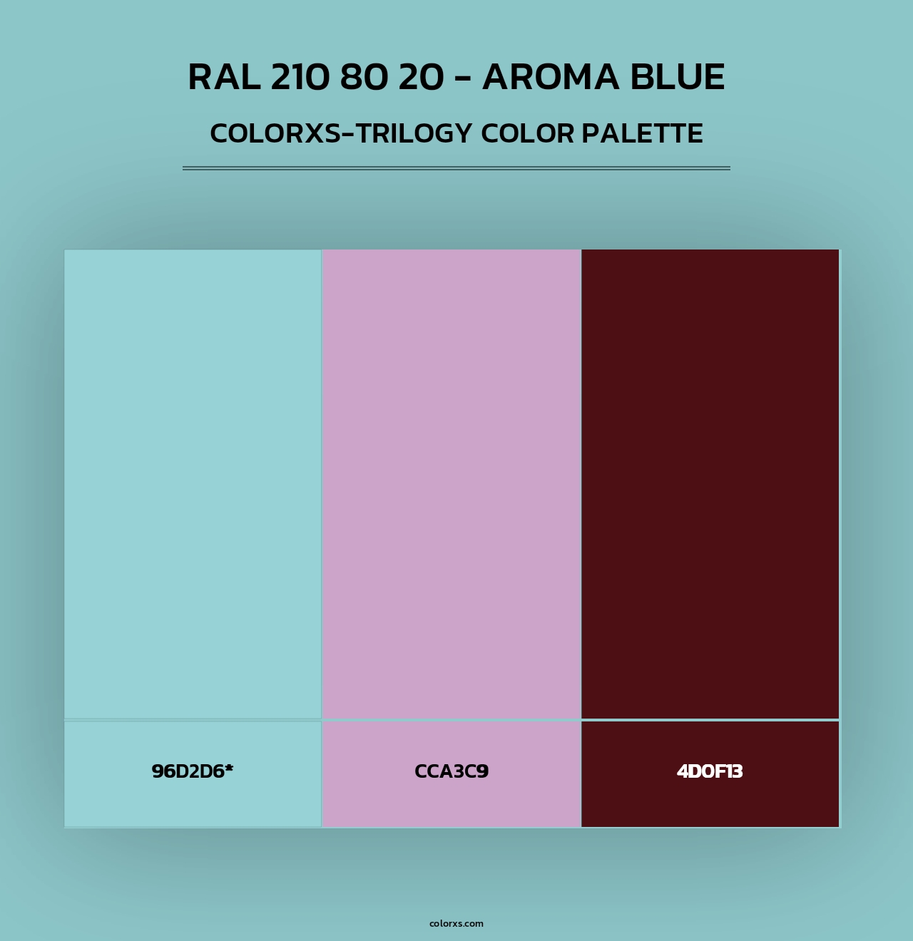 RAL 210 80 20 - Aroma Blue - Colorxs Trilogy Palette