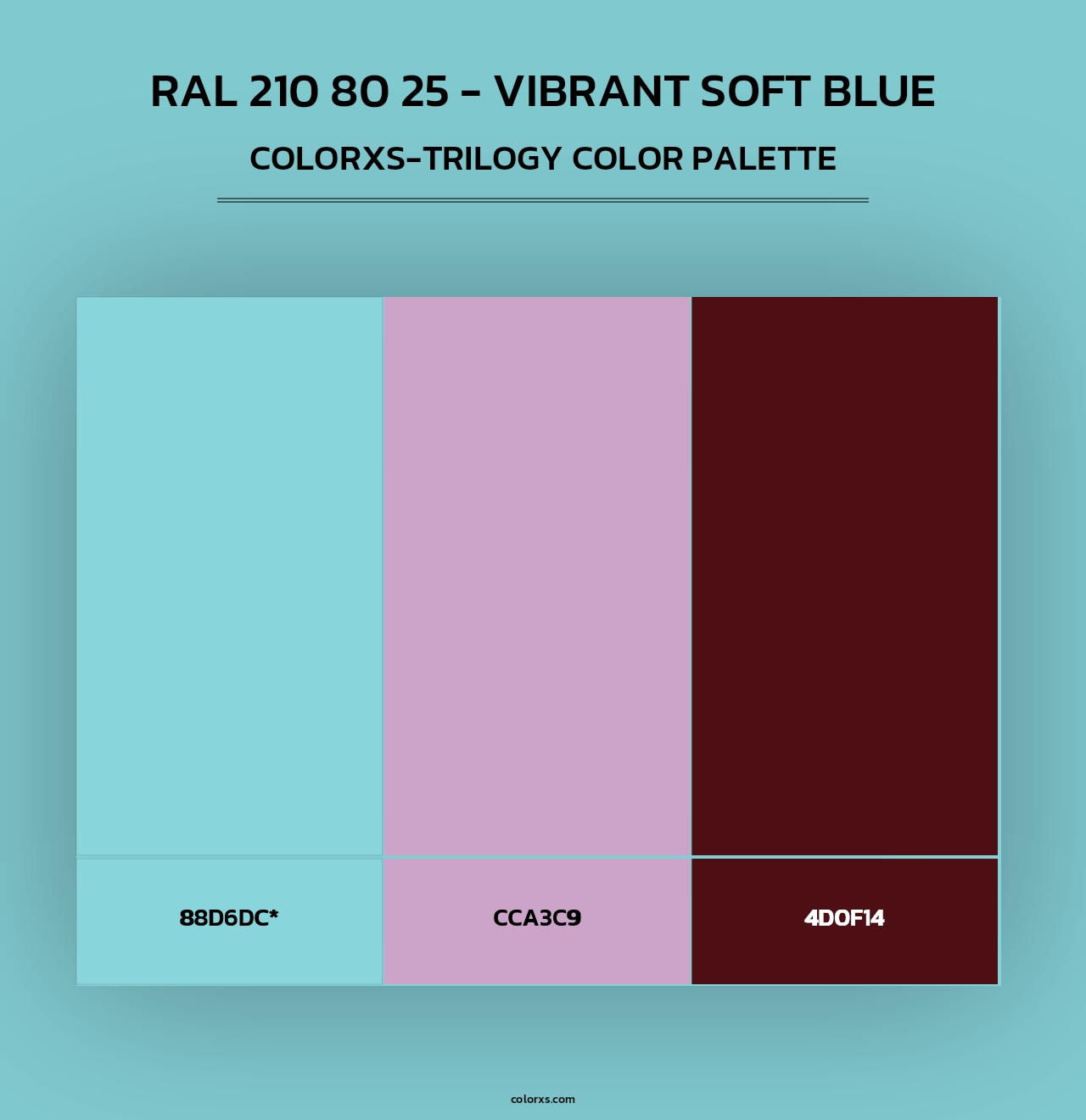 RAL 210 80 25 - Vibrant Soft Blue - Colorxs Trilogy Palette