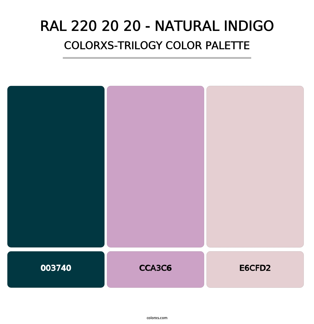 RAL 220 20 20 - Natural Indigo - Colorxs Trilogy Palette