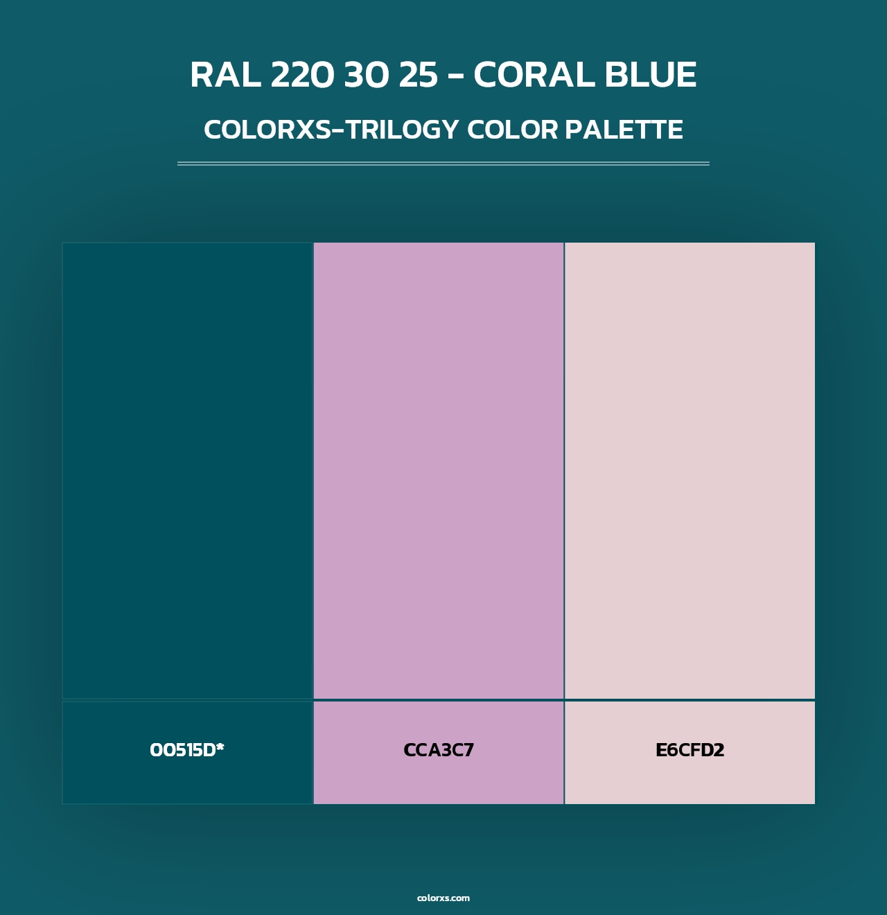 RAL 220 30 25 - Coral Blue - Colorxs Trilogy Palette