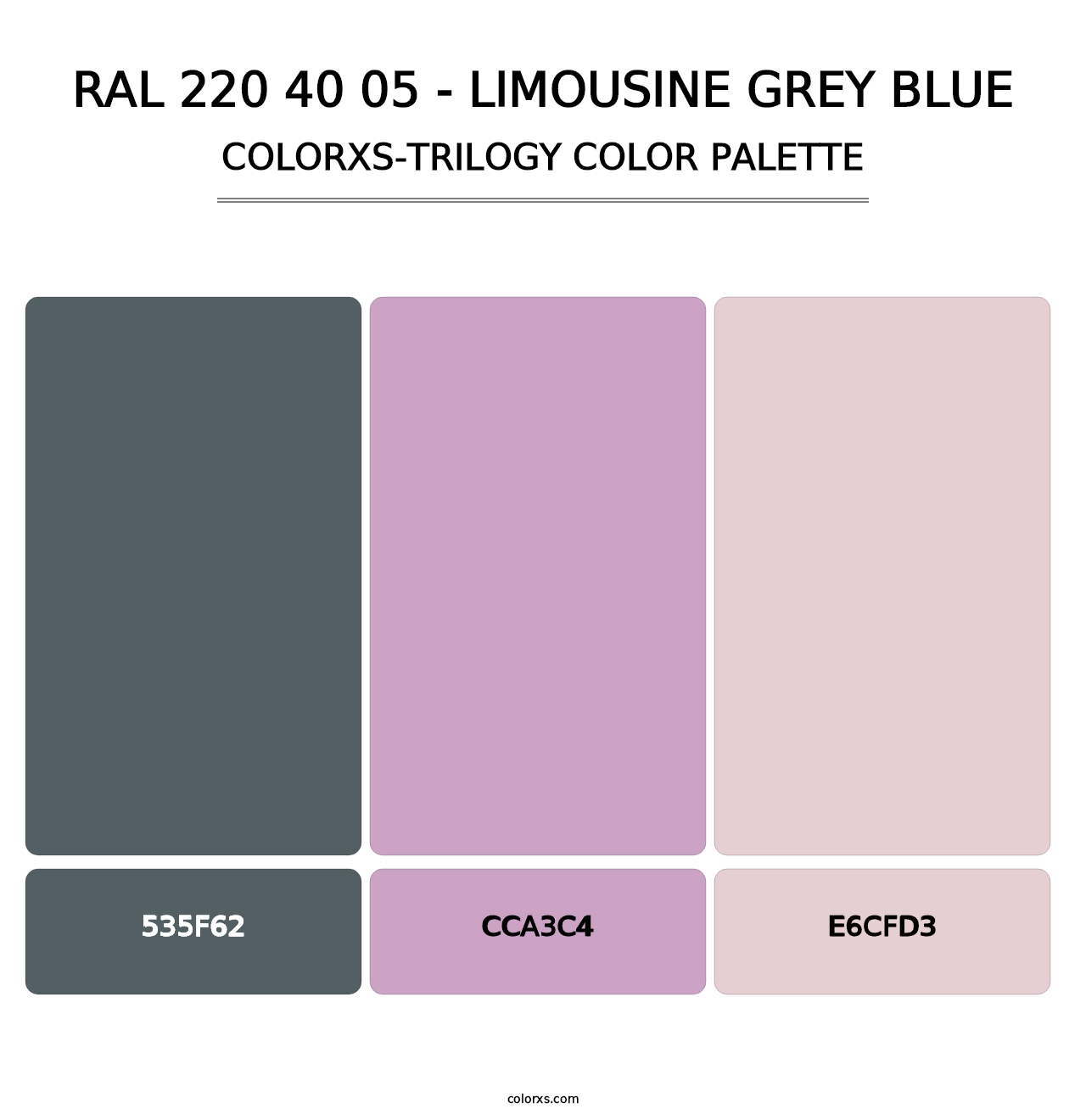 RAL 220 40 05 - Limousine Grey Blue - Colorxs Trilogy Palette