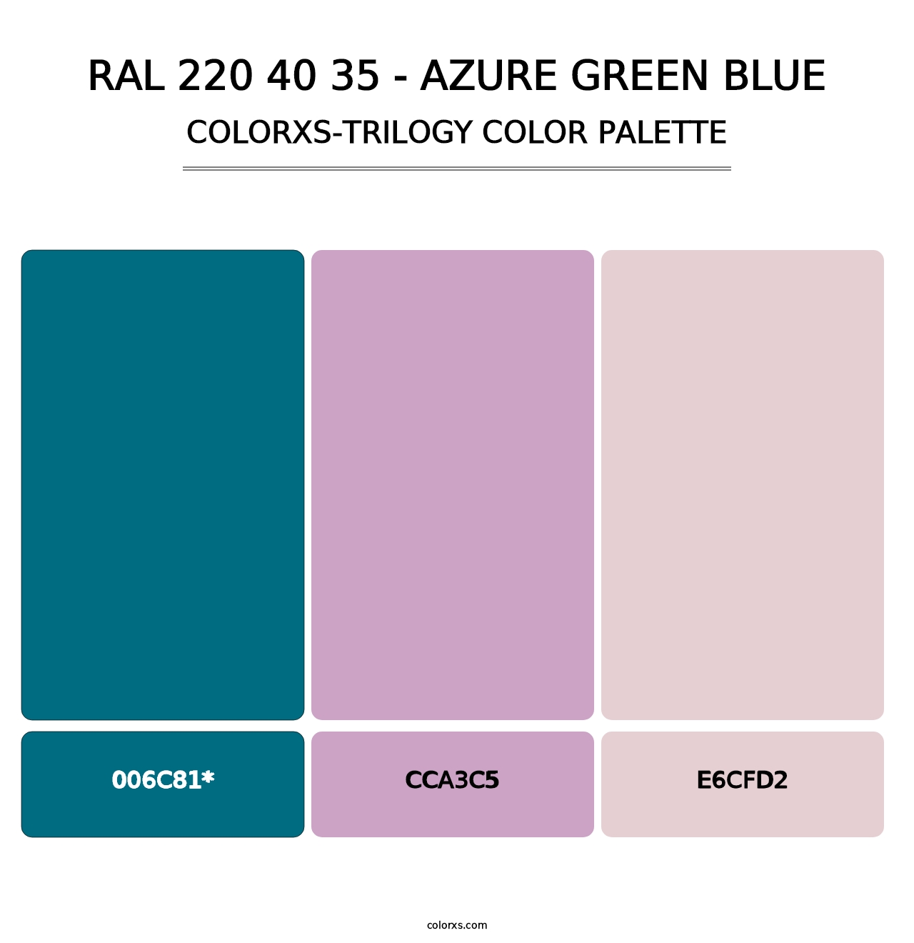 RAL 220 40 35 - Azure Green Blue - Colorxs Trilogy Palette