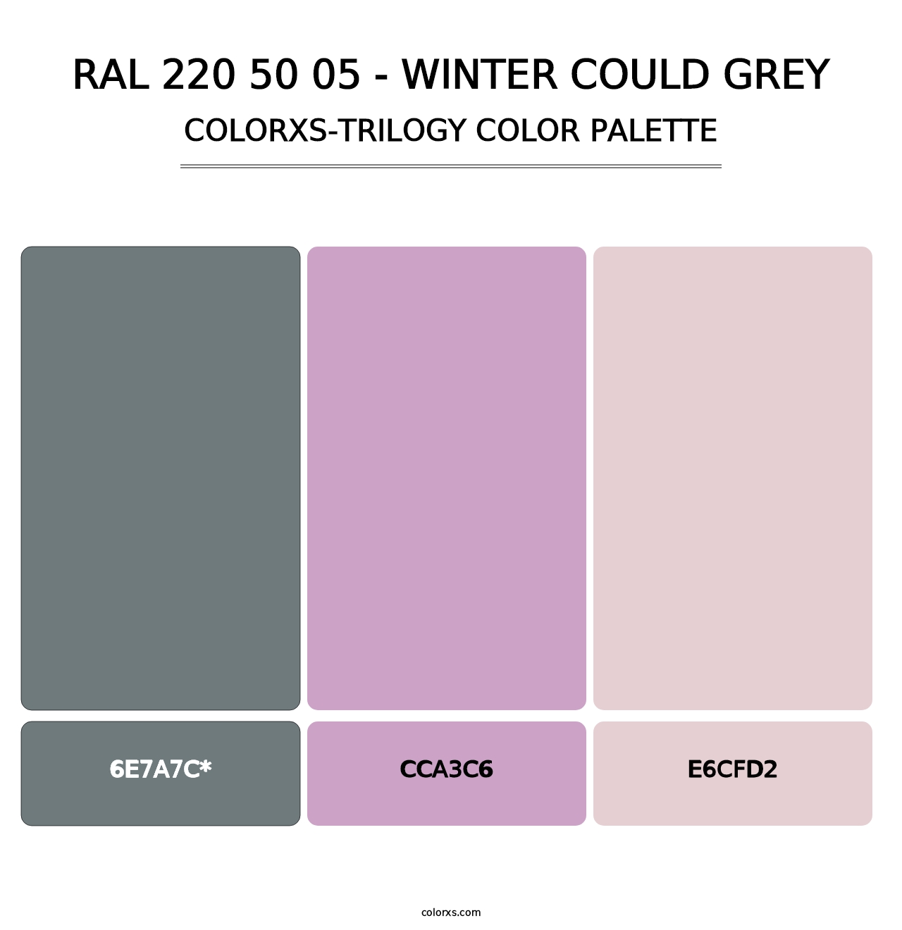RAL 220 50 05 - Winter Could Grey - Colorxs Trilogy Palette