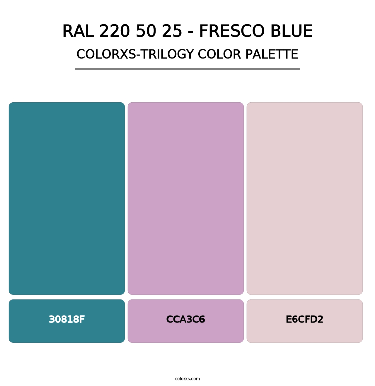 RAL 220 50 25 - Fresco Blue - Colorxs Trilogy Palette