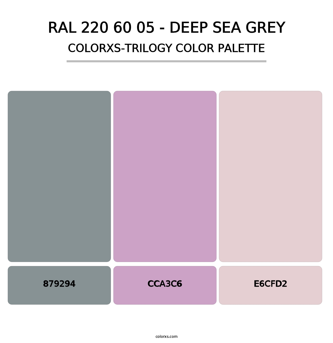 RAL 220 60 05 - Deep Sea Grey - Colorxs Trilogy Palette