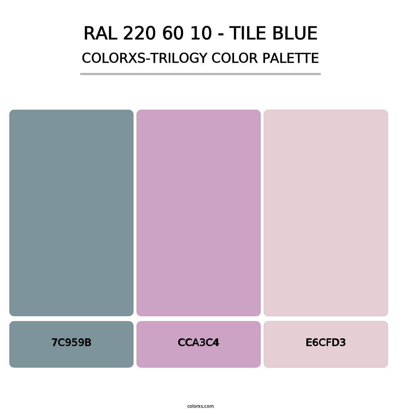 RAL 220 60 10 - Tile Blue - Colorxs Trilogy Palette