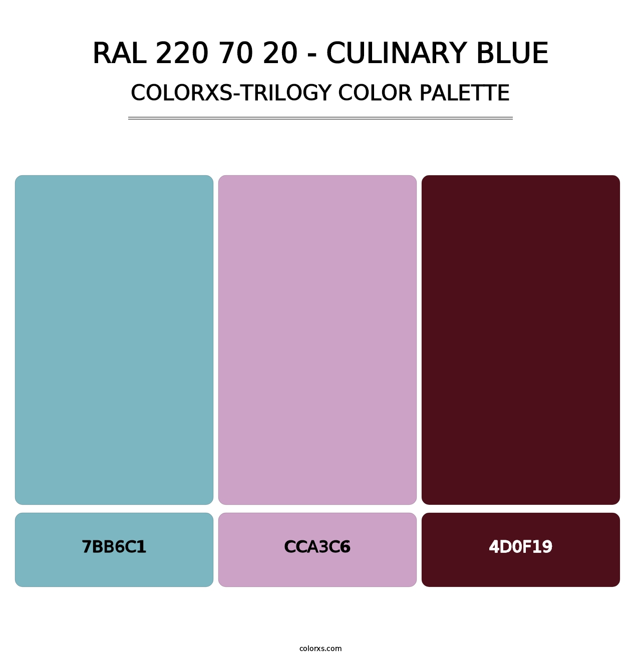 RAL 220 70 20 - Culinary Blue - Colorxs Trilogy Palette