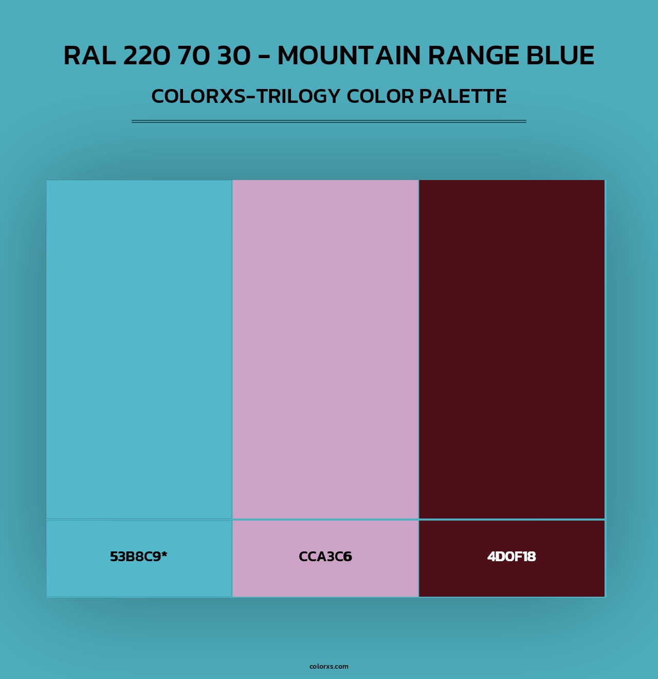 RAL 220 70 30 - Mountain Range Blue - Colorxs Trilogy Palette