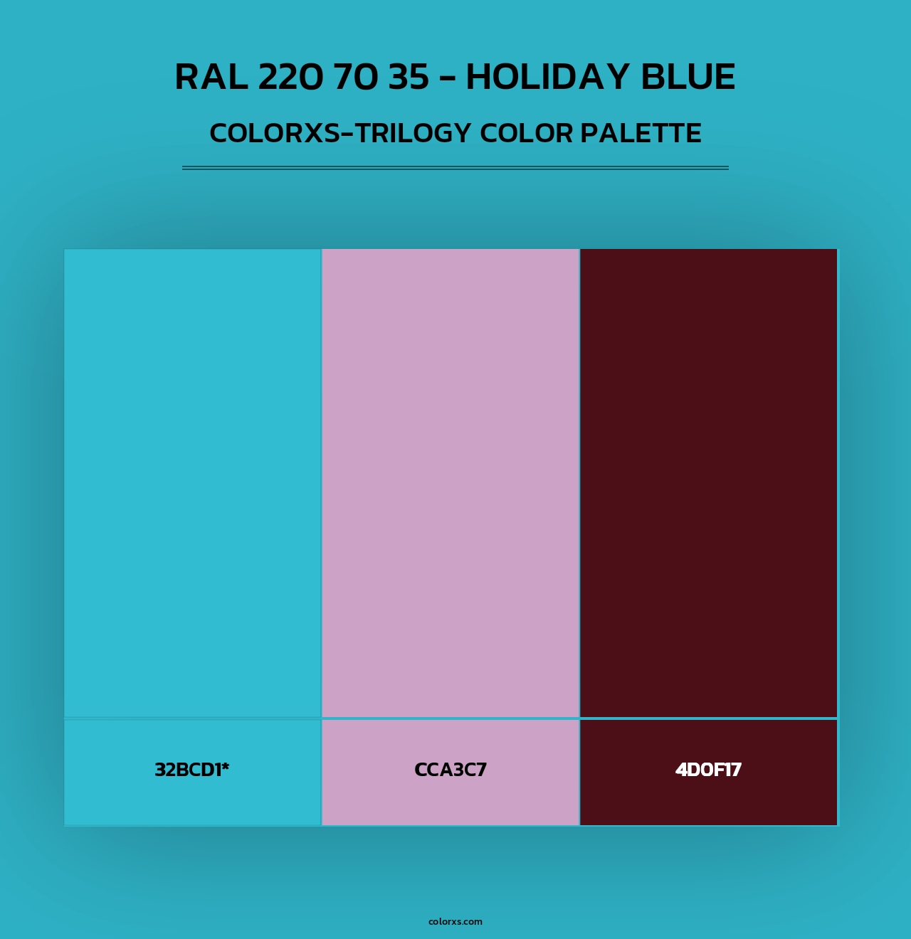 RAL 220 70 35 - Holiday Blue - Colorxs Trilogy Palette