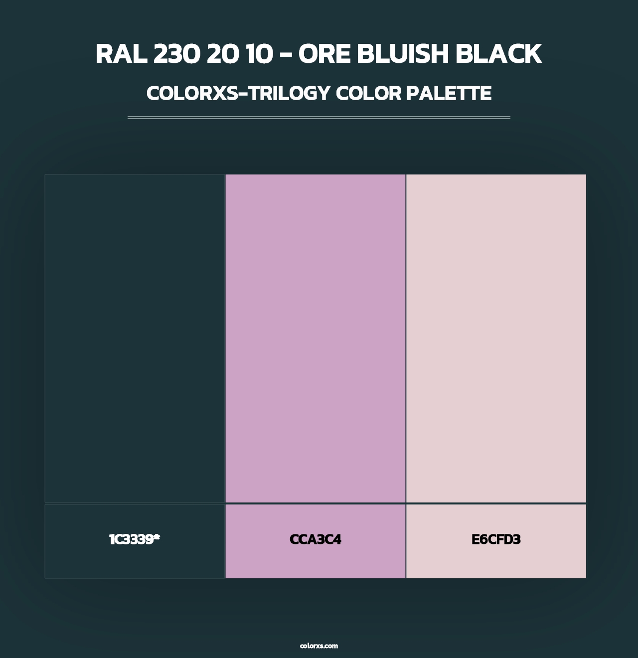 RAL 230 20 10 - Ore Bluish Black - Colorxs Trilogy Palette