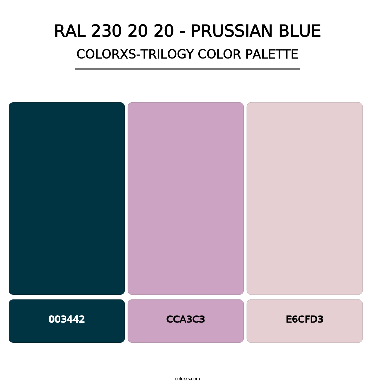 RAL 230 20 20 - Prussian Blue - Colorxs Trilogy Palette