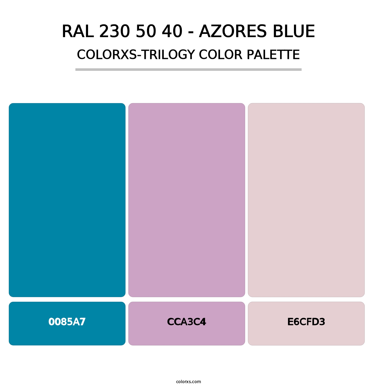 RAL 230 50 40 - Azores Blue - Colorxs Trilogy Palette