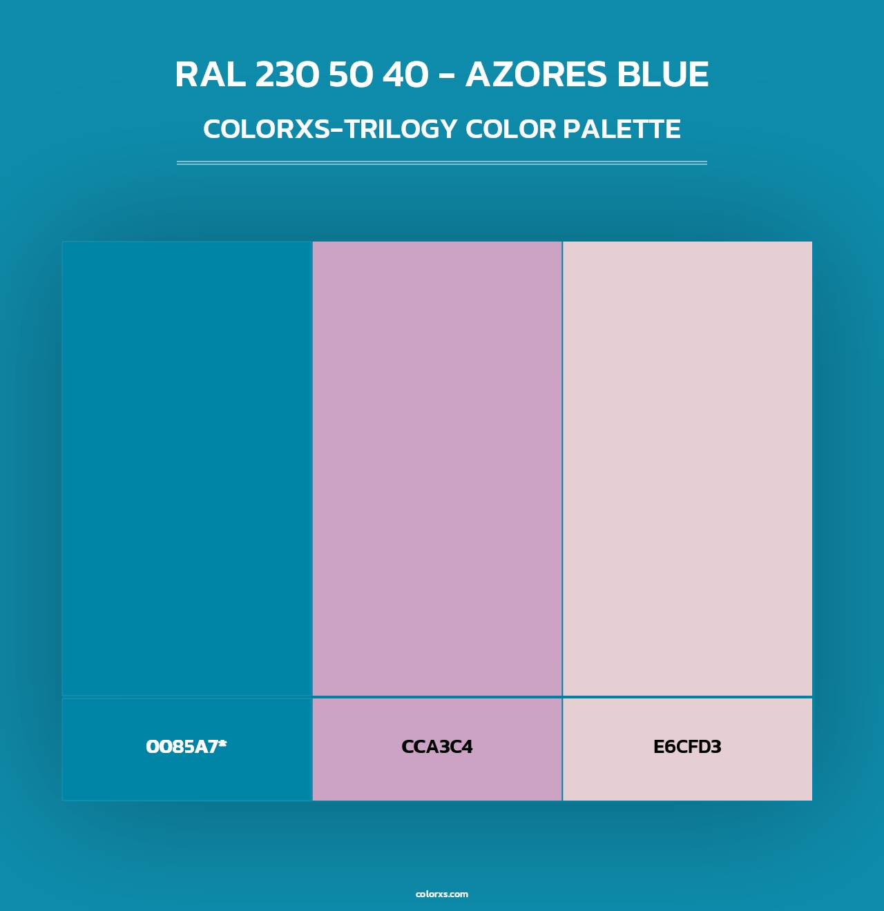 RAL 230 50 40 - Azores Blue - Colorxs Trilogy Palette