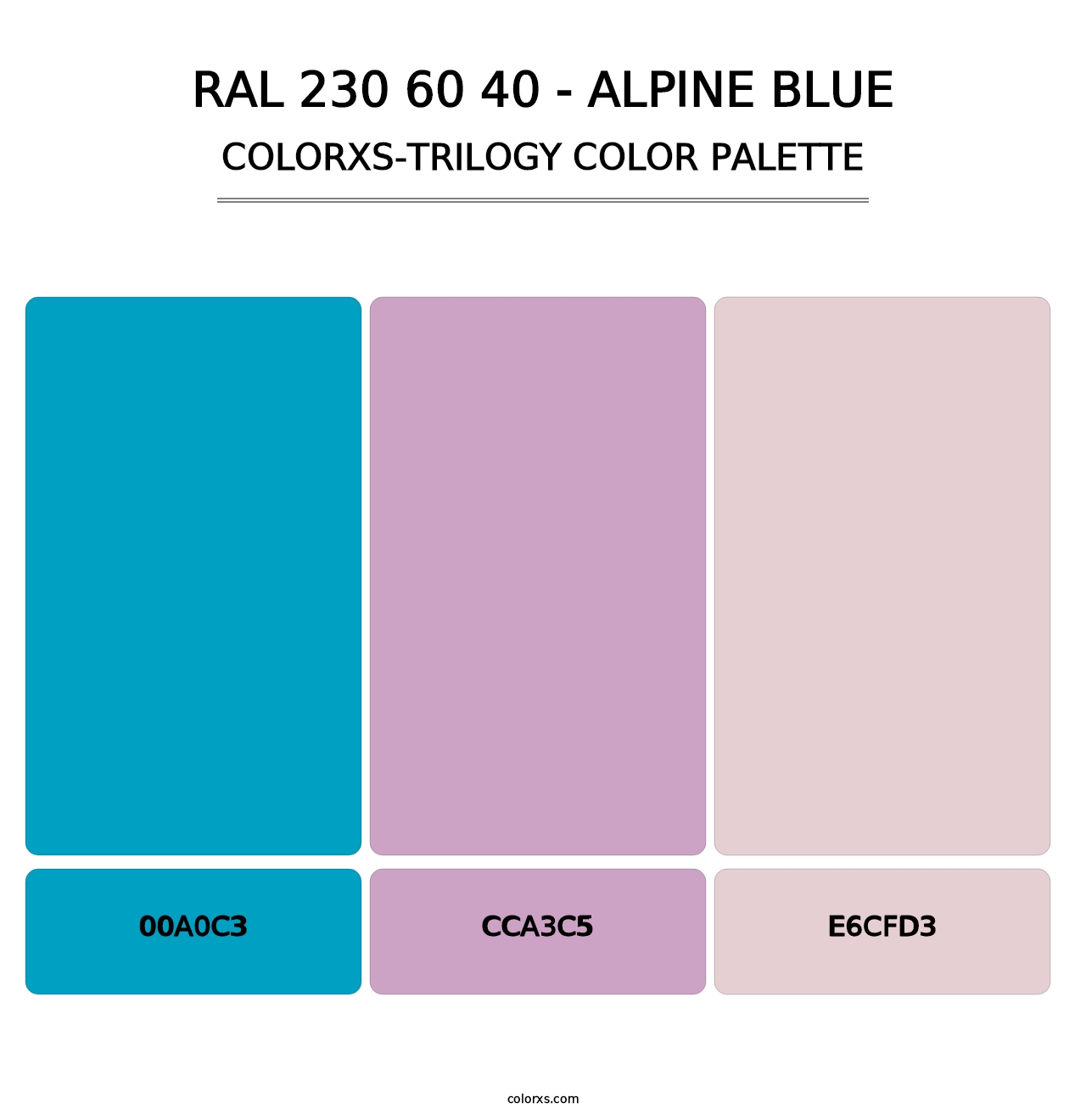RAL 230 60 40 - Alpine Blue - Colorxs Trilogy Palette