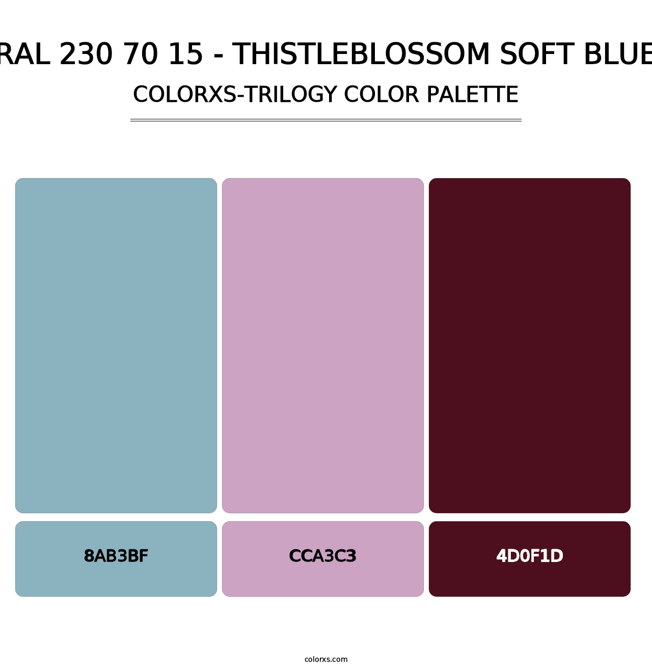 RAL 230 70 15 - Thistleblossom Soft Blue - Colorxs Trilogy Palette