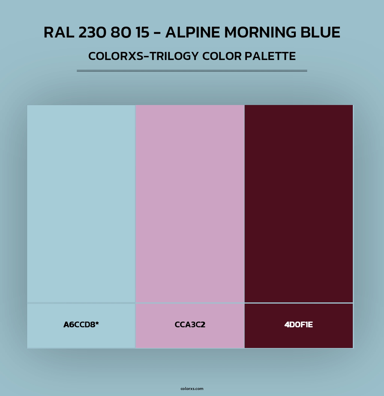 RAL 230 80 15 - Alpine Morning Blue - Colorxs Trilogy Palette