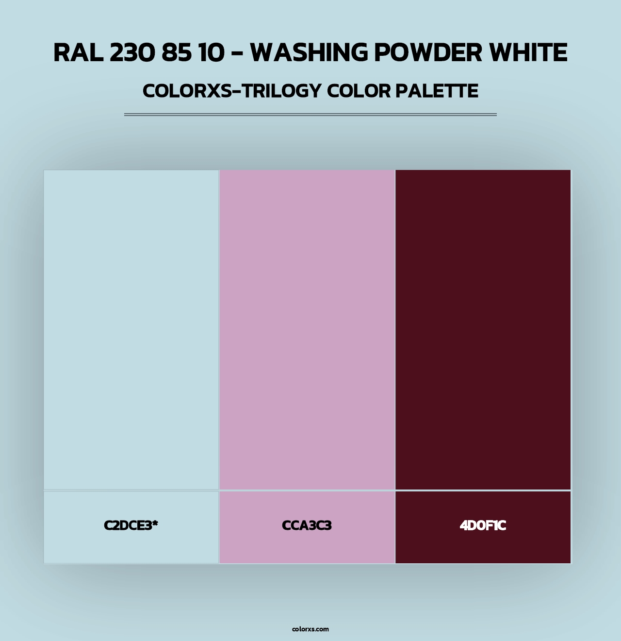 RAL 230 85 10 - Washing Powder White - Colorxs Trilogy Palette