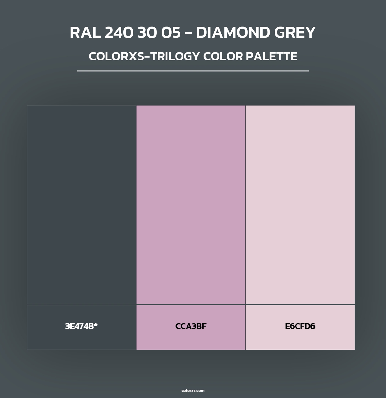 RAL 240 30 05 - Diamond Grey - Colorxs Trilogy Palette