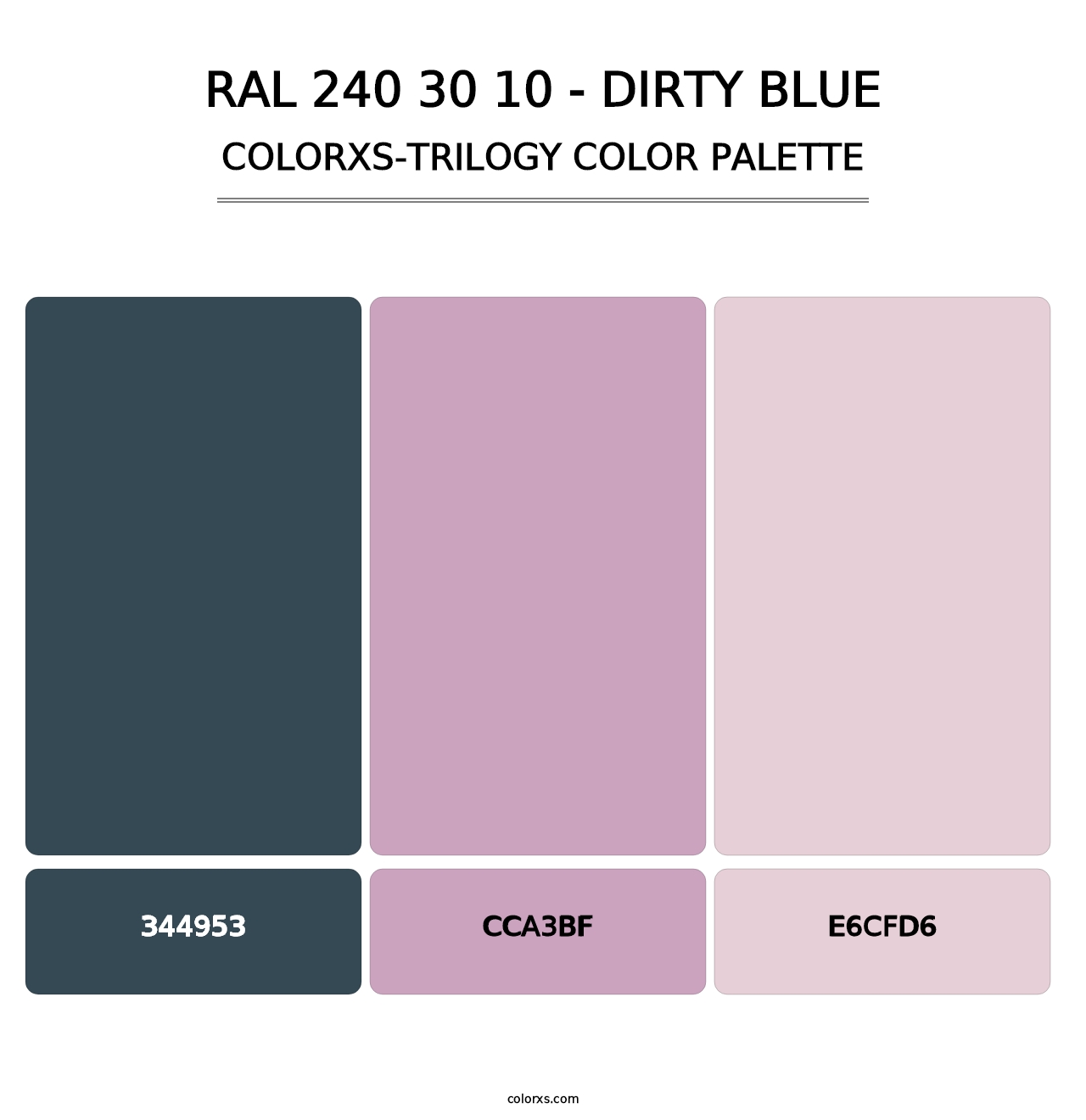 RAL 240 30 10 - Dirty Blue - Colorxs Trilogy Palette