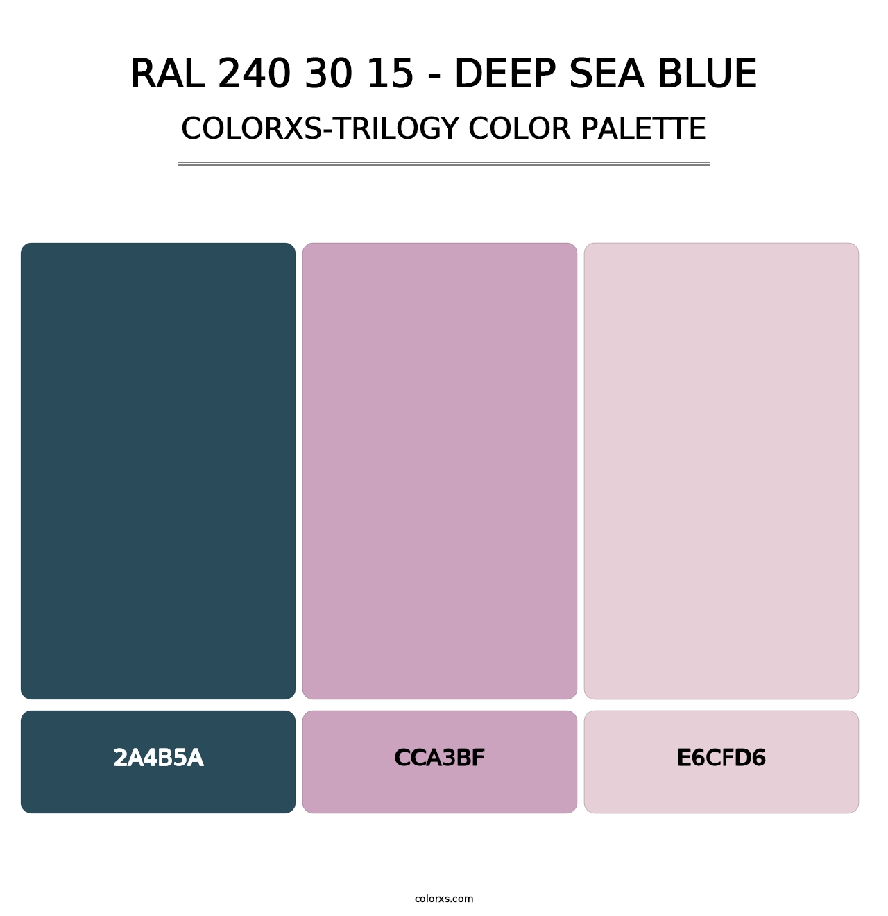 RAL 240 30 15 - Deep Sea Blue - Colorxs Trilogy Palette