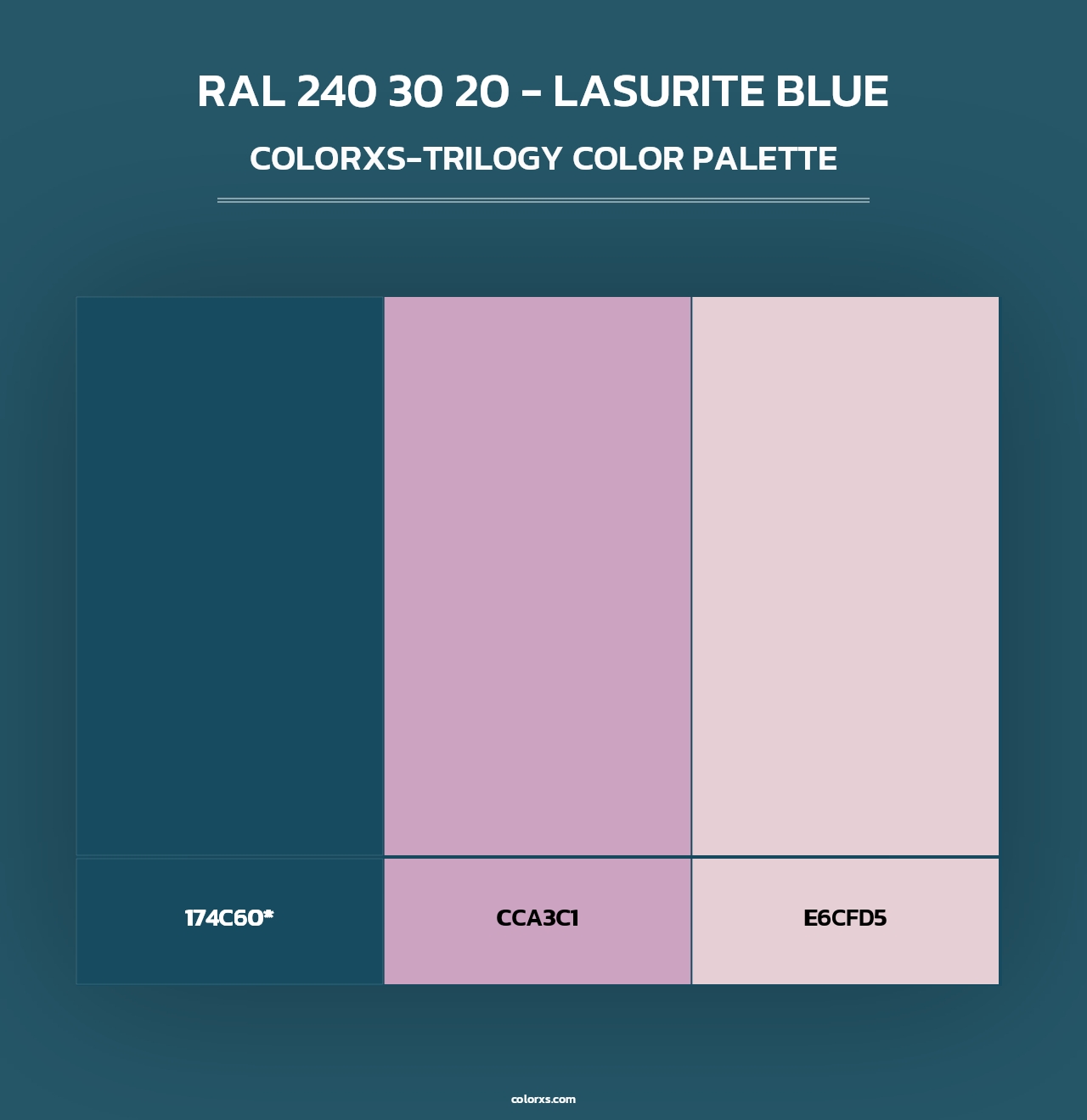 RAL 240 30 20 - Lasurite Blue - Colorxs Trilogy Palette