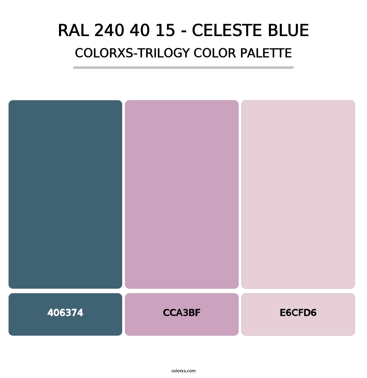 RAL 240 40 15 - Celeste Blue - Colorxs Trilogy Palette
