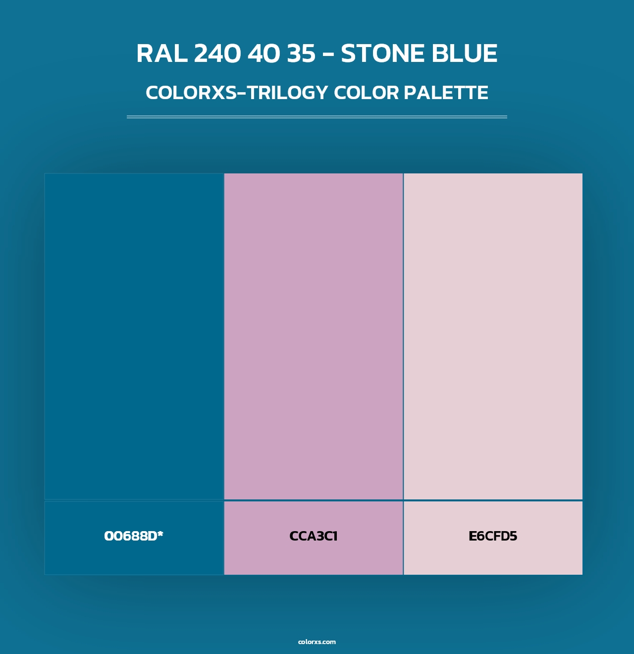 RAL 240 40 35 - Stone Blue - Colorxs Trilogy Palette