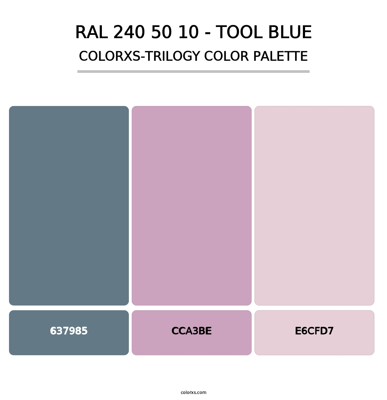RAL 240 50 10 - Tool Blue - Colorxs Trilogy Palette