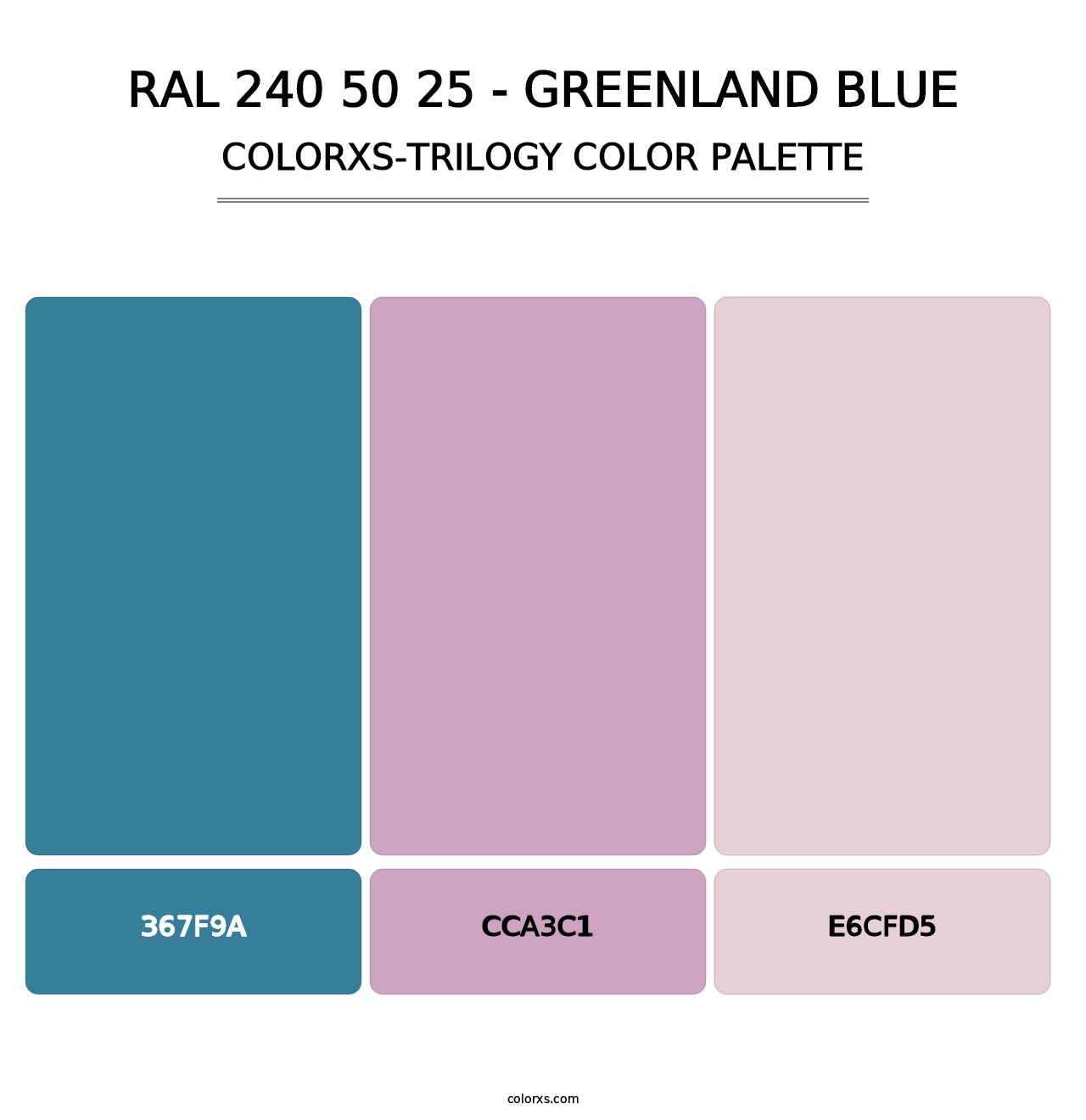 RAL 240 50 25 - Greenland Blue - Colorxs Trilogy Palette