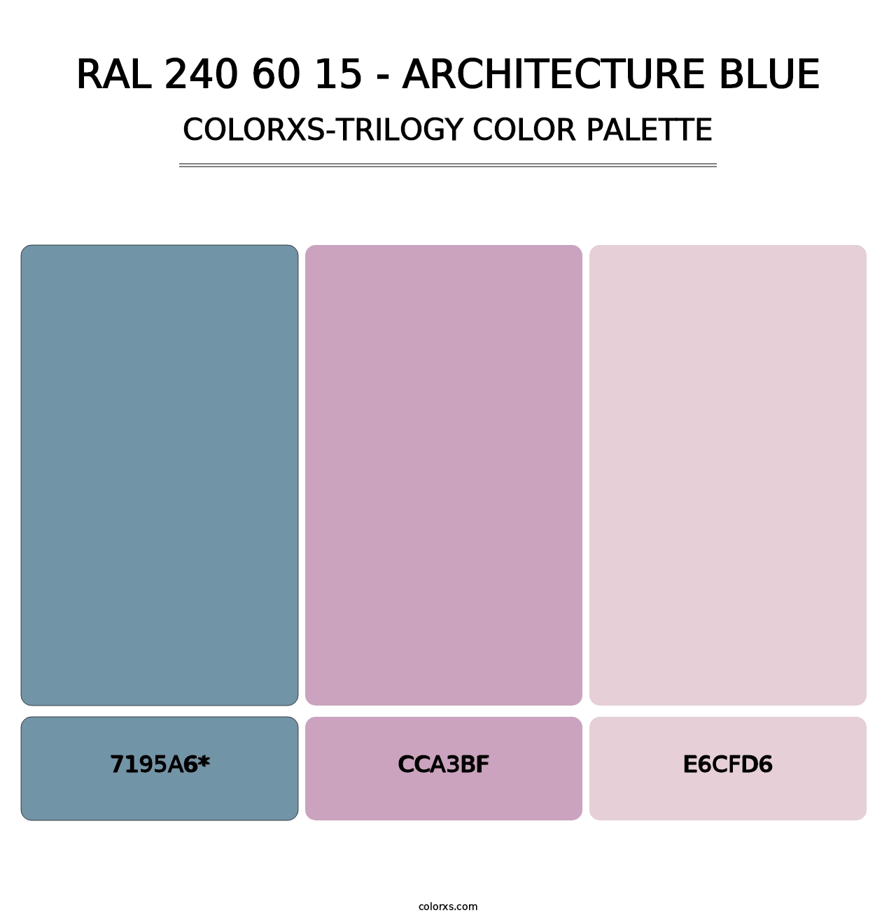 RAL 240 60 15 - Architecture Blue - Colorxs Trilogy Palette